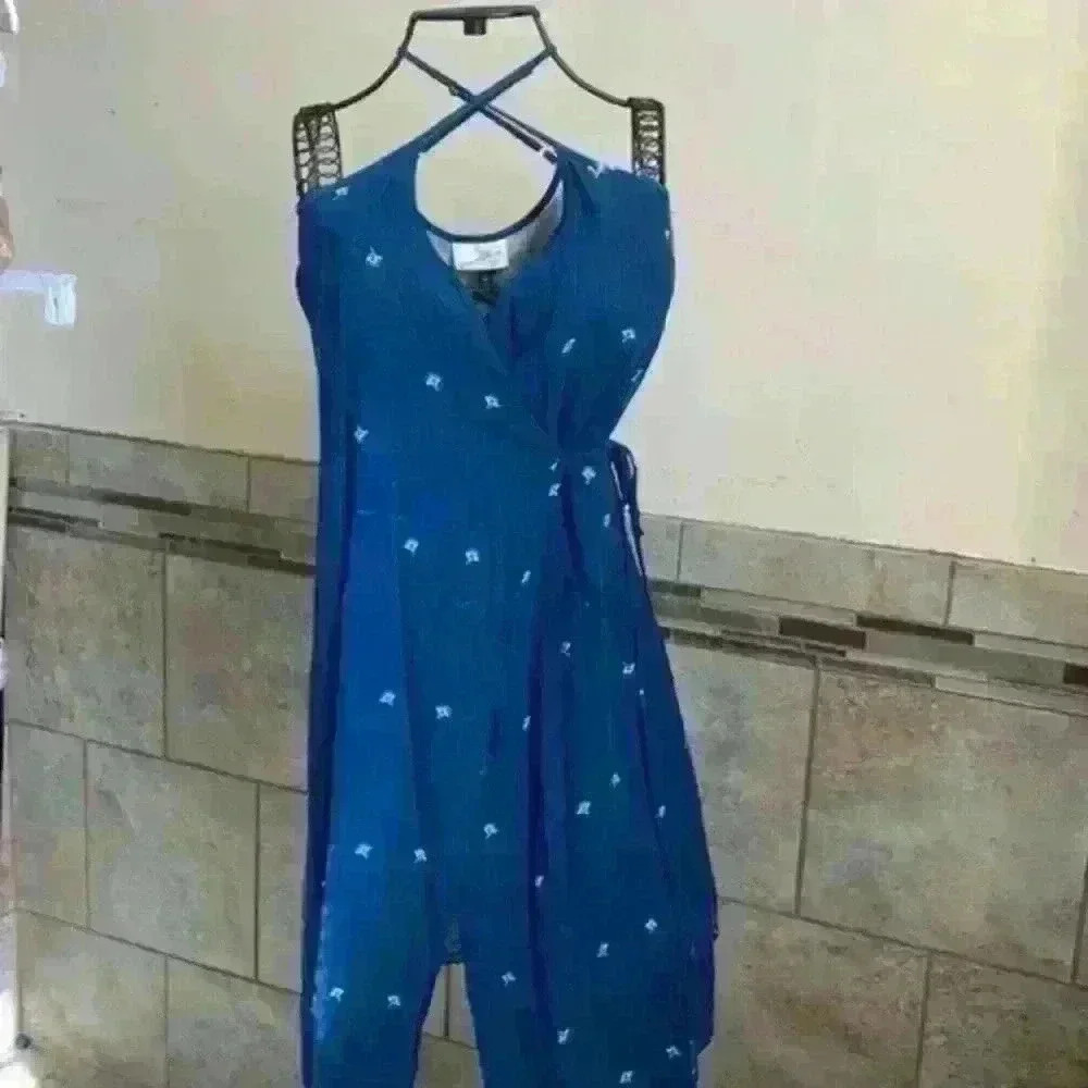 Universal Thread Dresses | Universal Thread Wrap Midi Dress | Color: Blue |
